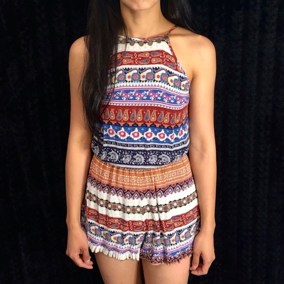 American Eagle Outfitters Pants - American Eagle festive accent romper